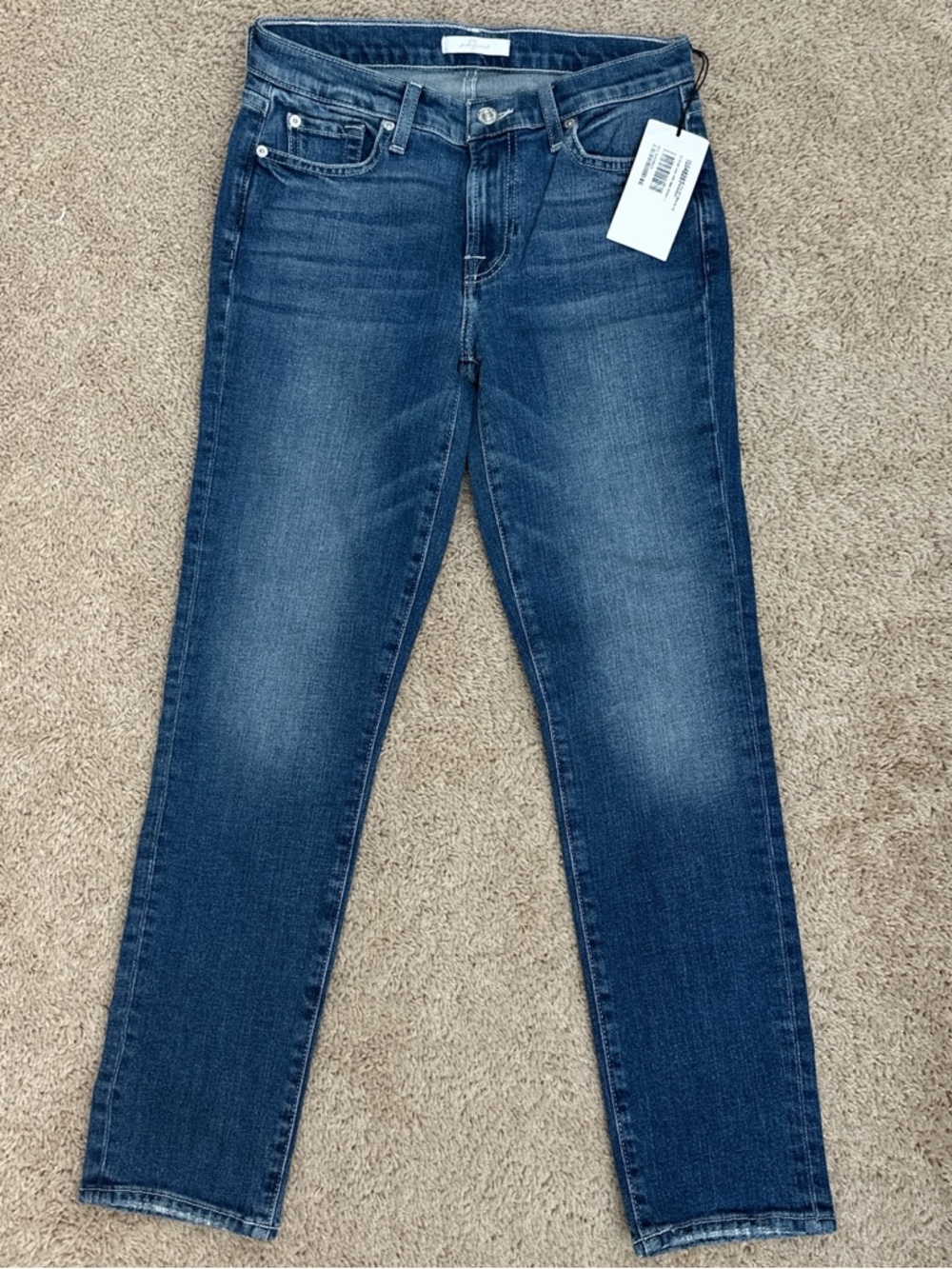 NWT 7 For All Mankind “Roxanne” Ankle Cigarette Jeans 27 🏛️💎